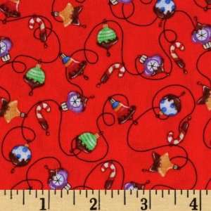   Shop Stringed Ornaments Red Fabric By The Yard Arts, Crafts & Sewing