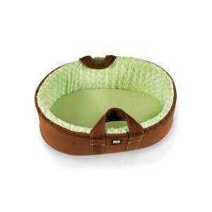  Lalapanzi Travel Baby Bed   Chocolate and Green Chenille 