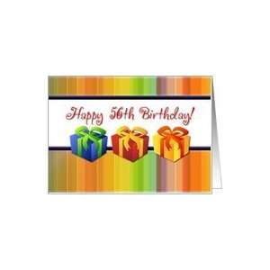  Happy 56th Birthday   Colorful Gifts Card Toys & Games
