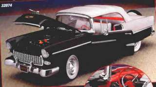 ERTL 118 1955 Chevy Belair Top up Convertible BLACK  