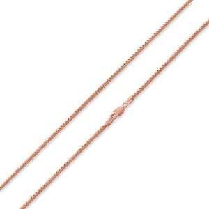   Rose Gold Plated Sterling Silver Italian 18 Box Chain 2.1MM Jewelry