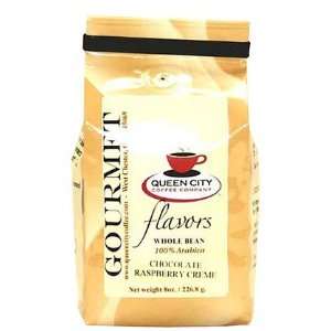  Queen City Chocolate Raspberry Creme Flavored Coffee, 8 oz 
