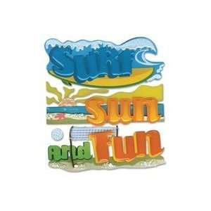 Surf Sun Fun 3D Stickers   Jolees Boutique