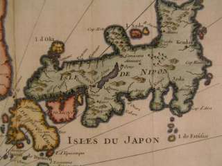 Japan Korea China Asia 1749 Bellin beautiful engraved hand color map 