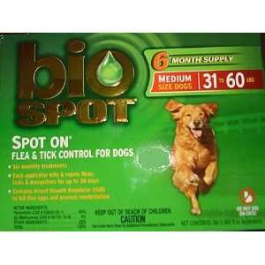 BIO SPOT DOG SPOT ON 3 MONTH SUPPLY 31# 60#  Kitchen 