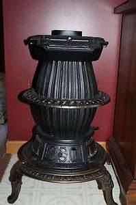 CAST IRON POT BELLY STOVE~ACME~Late 1800S   Early 1900S  