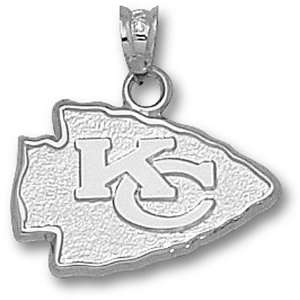  Sterling Silver Kansas City Chiefs KC Logo Pendant 