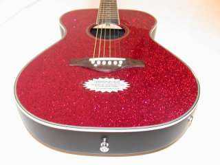 DAISY ROCK Pixie Acoustic/Elec Pink Sparkle Guitar, 14 6225  