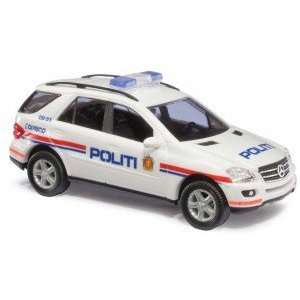  Busch HO (1/87) Mercedes Benz M Class Politi Police Toys 