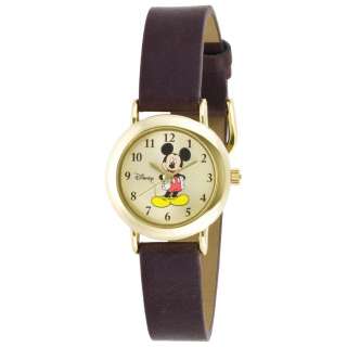 Disney Womens MCK614 Mickey Mouse Gold Tone Watch  