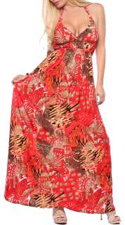 Hot New Maxi Boho Vintage Halter Celeb Party Long Dress  