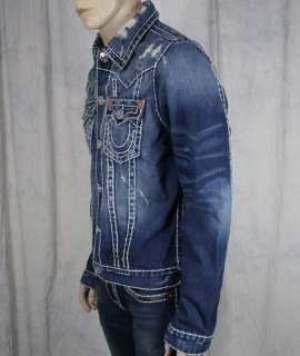   Religion Jeans Denim Jacket JIMMY Super T Dust Bowl w/rips 24900NBT2
