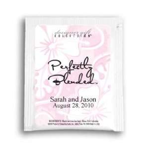 Tea Wedding Favor   Perfectly Blended   Hibiscus Print   Pink
