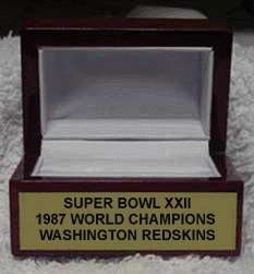   1988 Washington Redskins Super Bowl Championship Replica Ring  