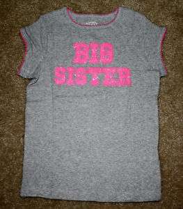NWT Carters BIG SISTER Kids Shirt Top Gray 4 5 6 6X T  