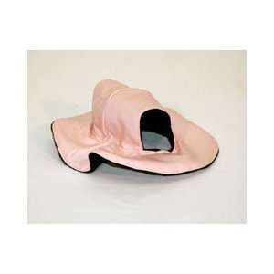  Sun and Rain Blocking Faux Leather Dog Hat (Pink, Size 1 