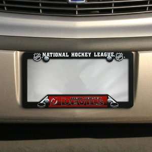  NHL New Jersey Devils Black Plastic License Plate Frame 