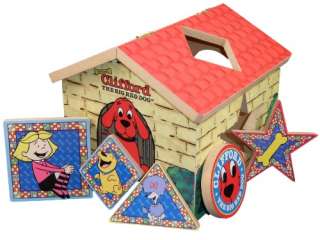 NEW Clifford the Big Red Dog Wooden Shape Sorter Toy  