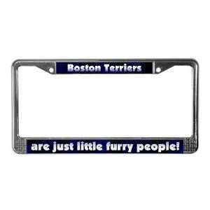  Furry People Boston Terrier Pets License Plate Frame by 
