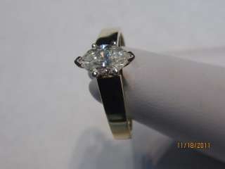 85 ct Marquis Solitaire Diamond Engagement Ring w/$5875 appraisal 