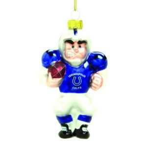  INDIANAPOLIS COLTS BLOWN GLASS CHRISTMAS ORNAMENT (3 