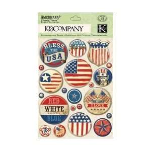 Company Americana Clearly Yours Stickers Badge; 3 Items/Order 