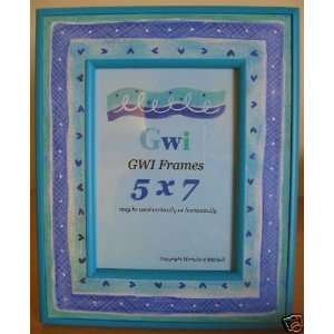   New GWI Childrens 5x7 Light Blue Aqua Picture Frame