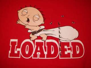 THE FAMILY GUY STEWIE LOADED T SHIRT XL NEW  