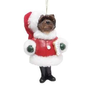  Yorkshire Terrier Santa Ornament With Dangling Legs