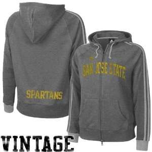 adidas San Jose State Spartans Ladies Charcoal College Town Full Zip 