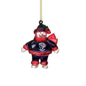  BSS   Houston Texans NFL Crystal Snowman Ornament (3 