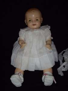 Vintage Antique large 26 compo composition cloth baby doll  