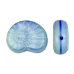  Czech Glass Blue/Yellow Mix Nautilus Shell Arts, Crafts 