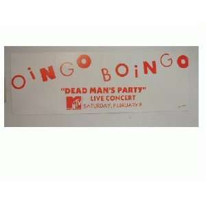  Oingo Boingo Handbill Poster Dead Mans Party 