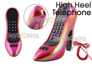 Pink High Heel Shoe Shoes Shape Telephone Corded Phone  