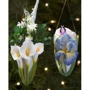 Calla Lily & Bearded Iris Vase Ornaments, Ibis and Orchid Design 