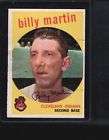 1959 Topps 295 BILLY MARTIN NO CREASE CENTERED nice EX  