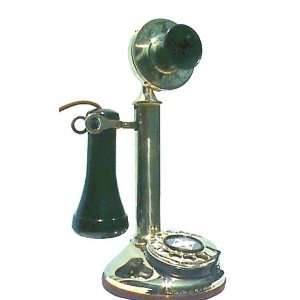    Reproduction Solid Brass Candlestick Telephone 