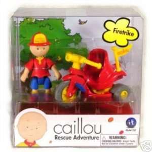   Caillou as Fire Chief, Poseable, 2 Piece Set, PBS Kids Toys & Games