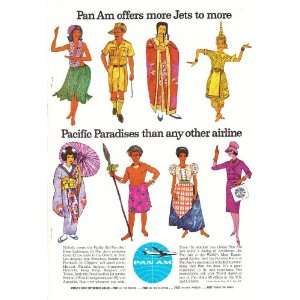  1961 Ad Pan Am Pacific Paradise Vintage Travel Print Ad 