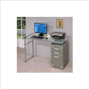Techni Mobili Complete Computer Workstation w,Drawers in Silver,Gray