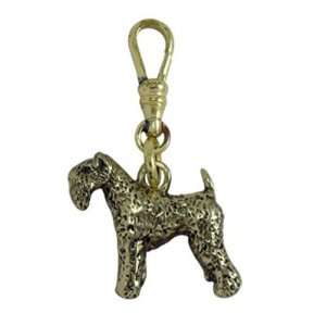  Kerry Blue Terrier Brass Charm glitzs Jewelry