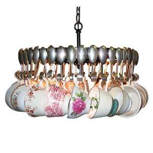  Teacup Chandelier with Teacups