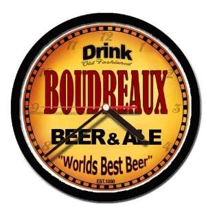  BOUDREAUX beer and ale cerveza wall clock 