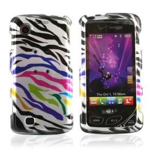  For LG Chocolate Touch VX8575 Hard Case Rainbow Zebra 