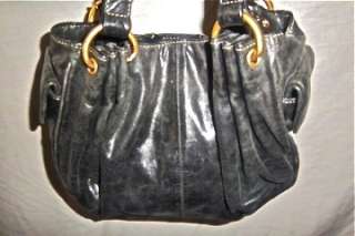 Juicy Couture Black Edgy Urban Leather Purse Bag WOW  
