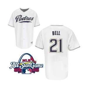 San Diego Padres Replica Heath Bell Home Jersey w/2009 All Star Patch 