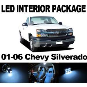 Chevy Silverado 01 06 WHITE 5 x SMD LED Interior Bulb Package Combo 