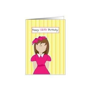    Twelvth Birthday, 12th Birthday, Girl, Pink, Bow Card Toys & Games