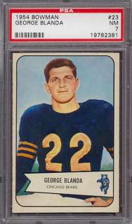 1954 Bowman #23 George Blanda Rookie HOF Bears PSA 7 *271646  